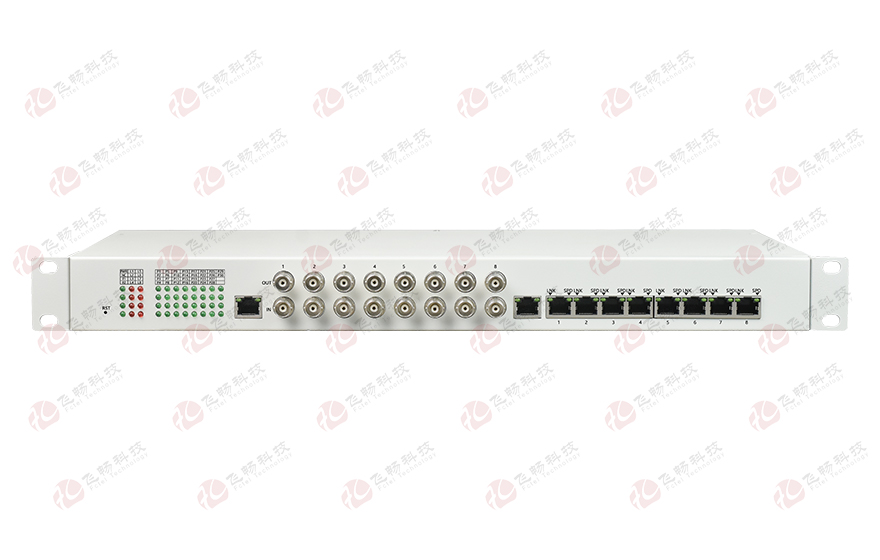飛暢科技-32路電話+8E1+8FE物理隔離（1+1光備份，19英寸）電話光端機(jī)